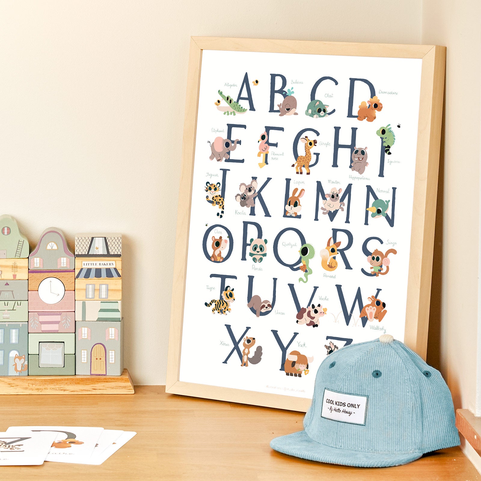 Affiche abécédaire des animaux - Poster alphabet pour enfant – Il était un  an